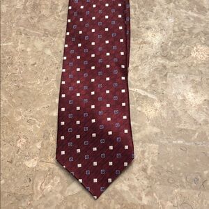 Classic Burgundy Geometric Tie